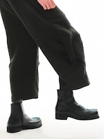 54A0 × musaafeer Ankle Embroidery Square Toe Boots