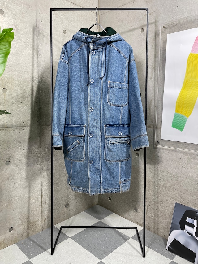 80s "benetton" denim half coat