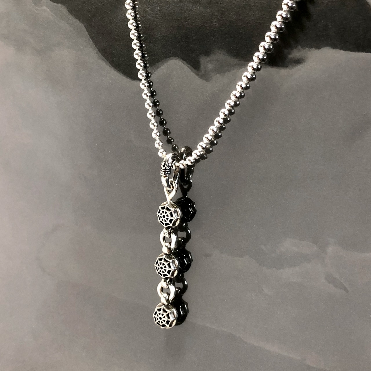 BALL CHAIN [SPIDER WEB BALL:S] Y / スパイダーウェブボールYボールチェーンネックレス
