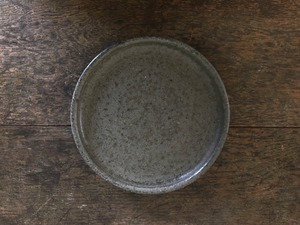青人窯　5寸ケーキ皿　柿灰釉