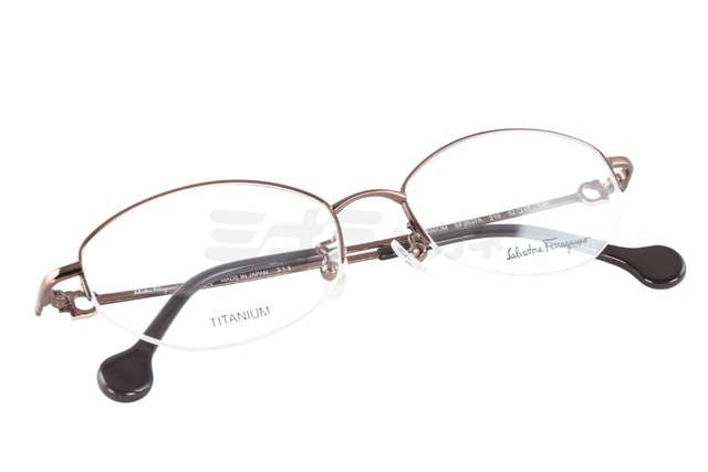Salvatore Ferragamo メガネ SF2537A 210 ハーフリム オーバル ナイロール ブロー 眼鏡 オシャレ ブランド フェラガモ 鯖江 日本製 正規品-4枚目