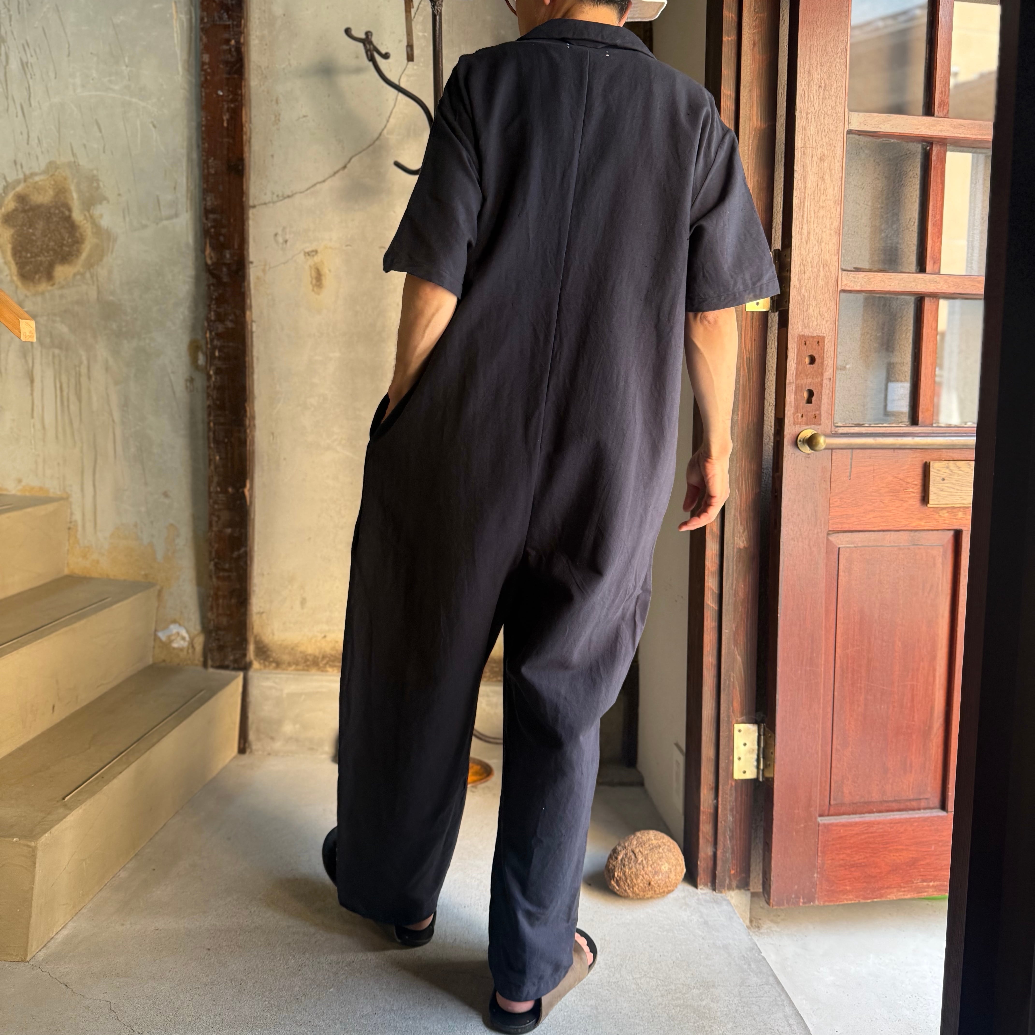 YAECA / ヤエカ OPEN COLLAR JAMPSUITS /解禁衿ジャンプスーツ #55732