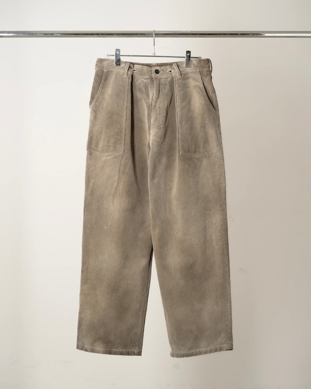ANCELLM / AGING CORDUROY BAKER PANTS (GRAY)