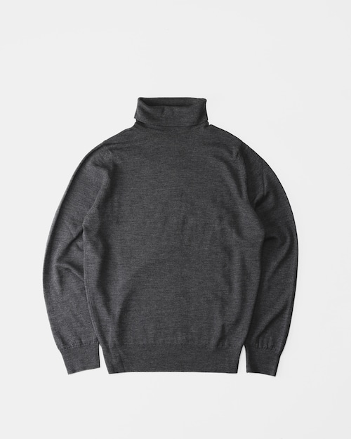 [1990s] "JOHN SMEDLEY" Pure New Wool High Gauge Turtleneck Knit (Made in England)