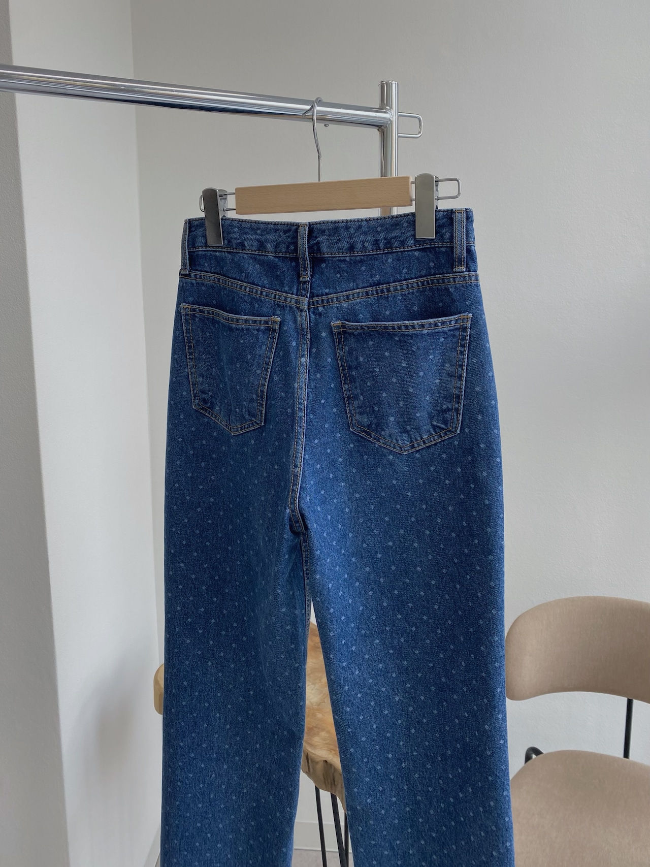 dot paint wash denim PT