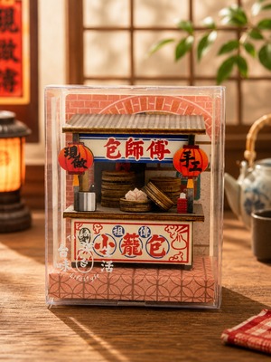 台湾夜市屋台マグネット　ショーロンポー（夜市一攤　小籠包）