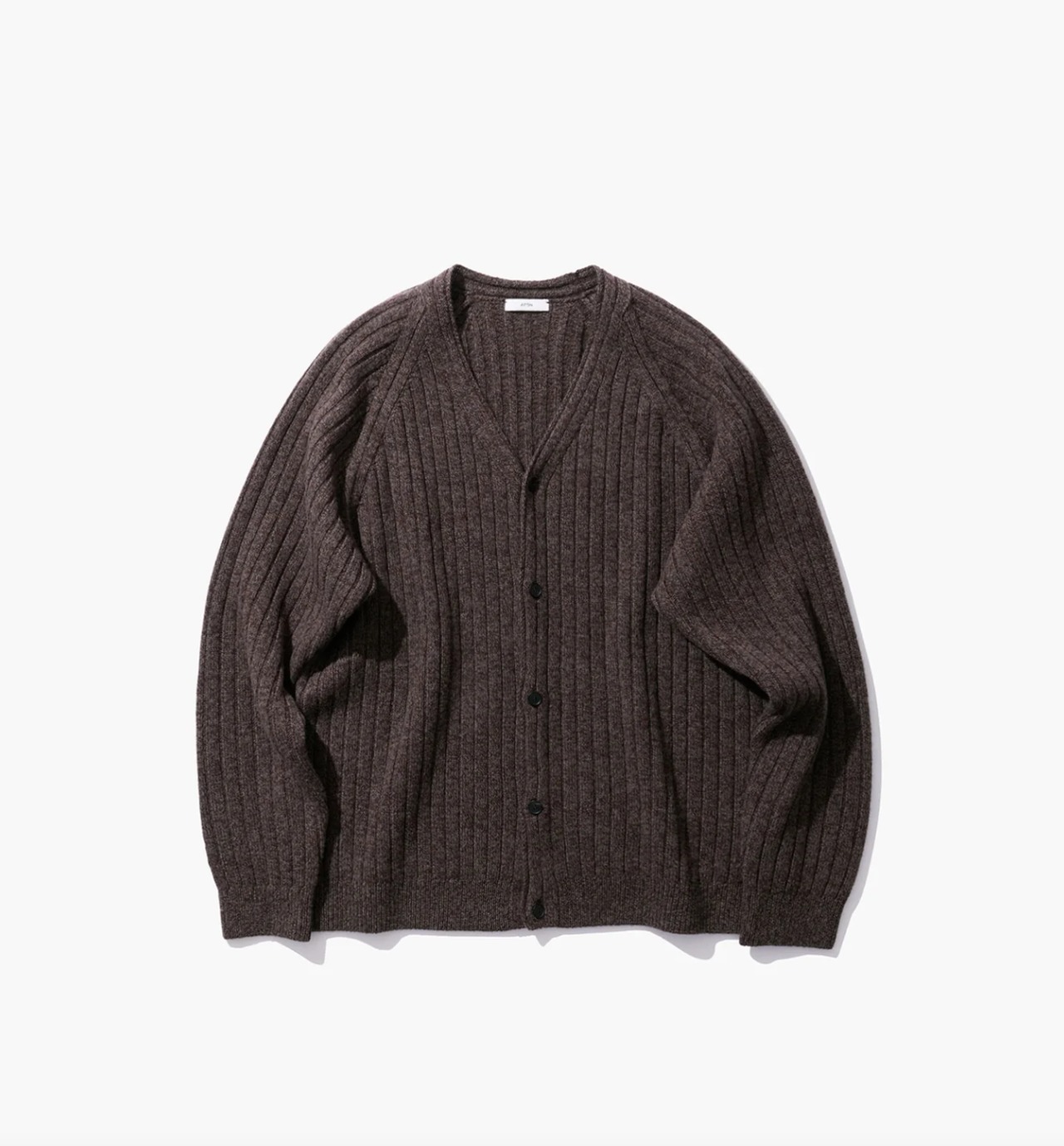 【ATON】LAMBS WOOL V-NECK CARDIGAN