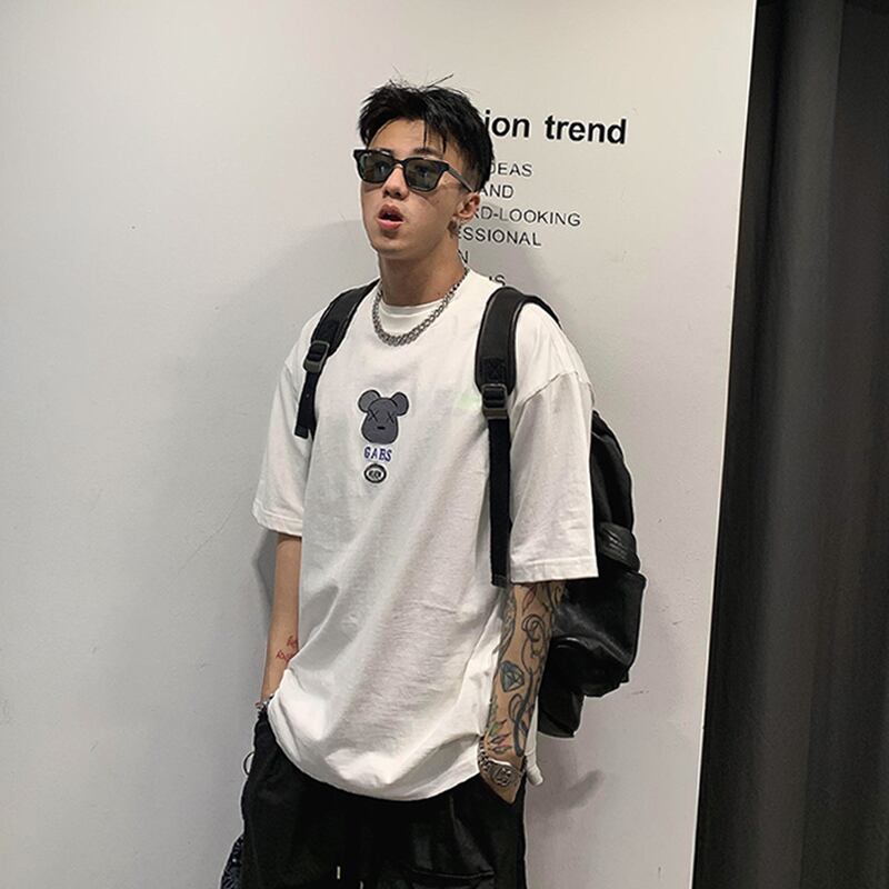 プリント柄Tシャツ サマー コットン 夏物 Xu_Tailang7666205907