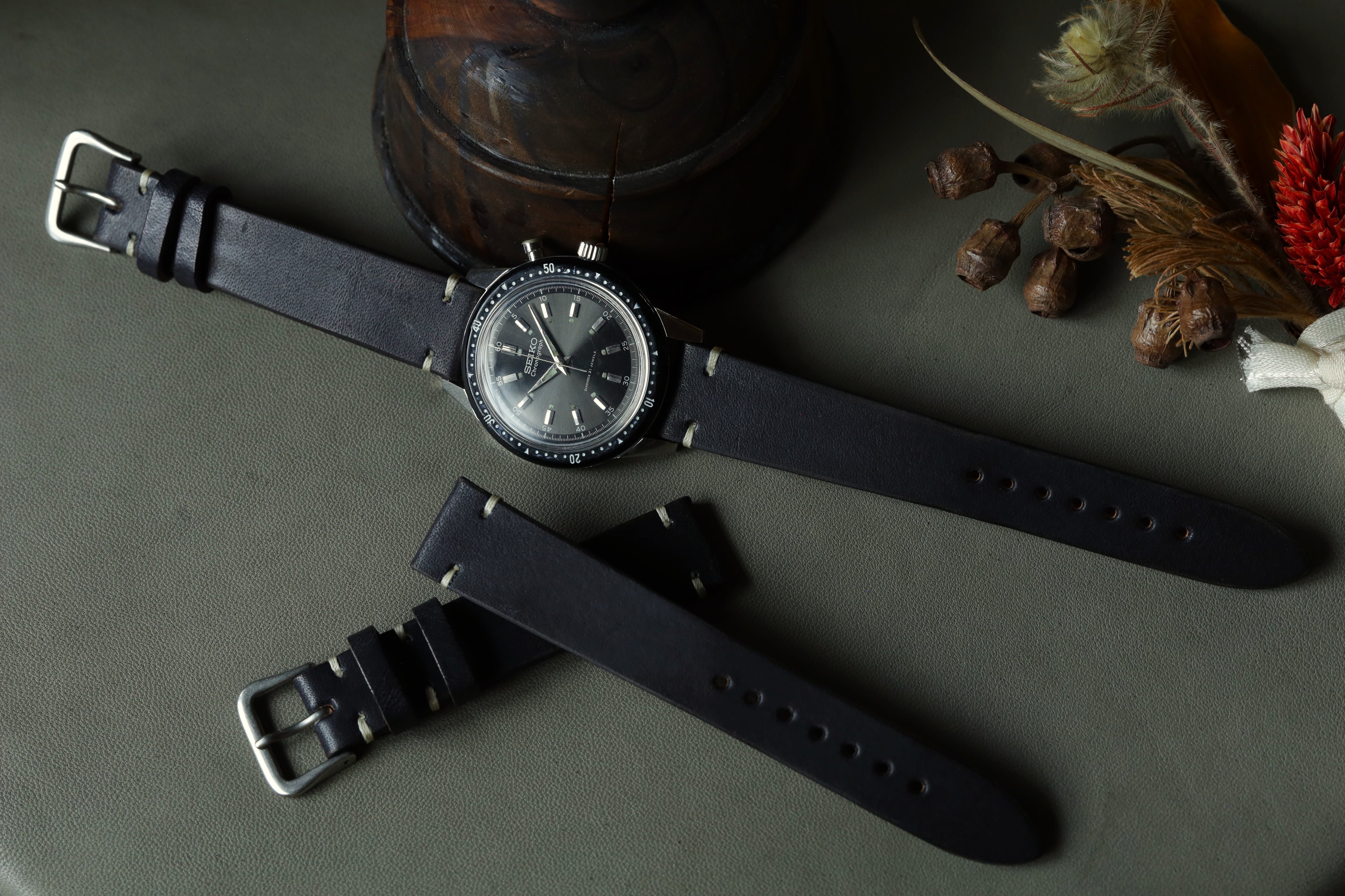 VASCO（ヴァスコ） ～ LEATHER WATCH BAND ～ Black | Amboy