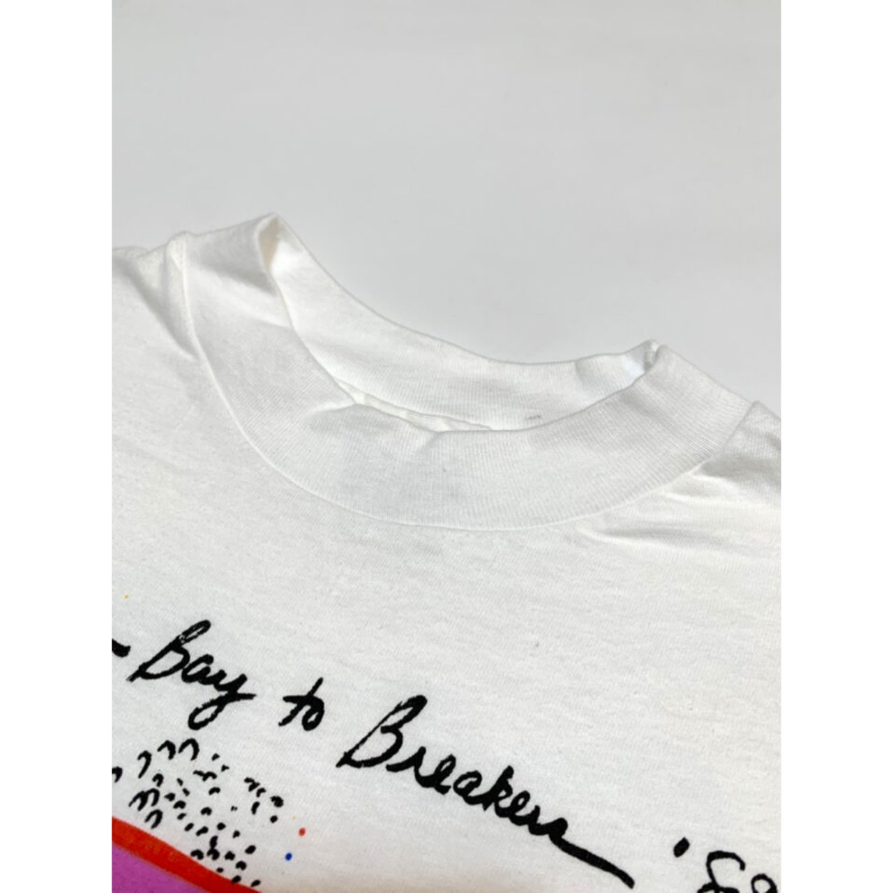 80s "DEAD STOCK" Examiner Bay to Breakers Art Tee MADE IN USA  Size XL