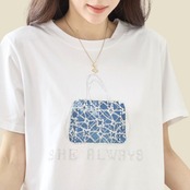 TRUBE バッグモチーフプリントTシャツN12-1052【M~L】ホワイト