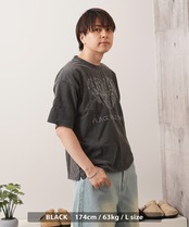 ◆ハート刺繍 ピグメントTシャツ◆ms-8845-122