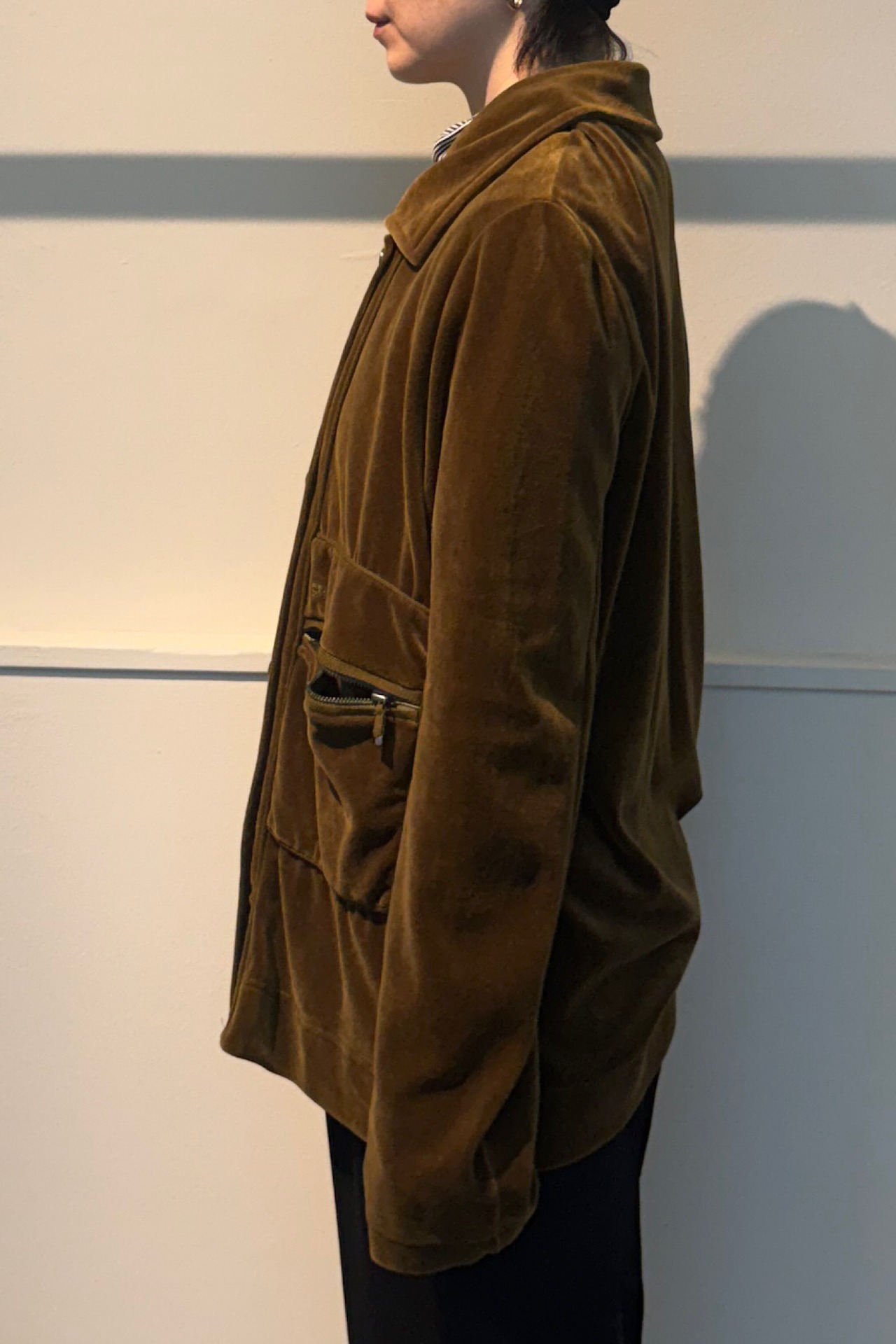 SONIA RYKIEL ベロアダブルジャケット
