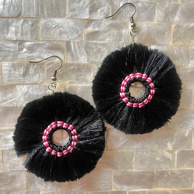 フラワーサークルフリンジ❤️ブラック