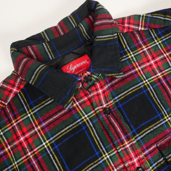 21aw Supreme Quilted Plaid Flannel Shirt Supreme Quilted Plaid