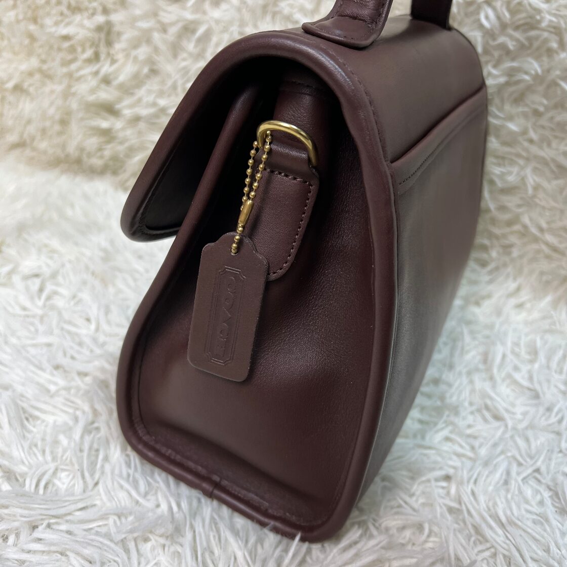 オールドコーチ ハンドバッグ ターンロック MANOR BAG 茶色 ダーク 