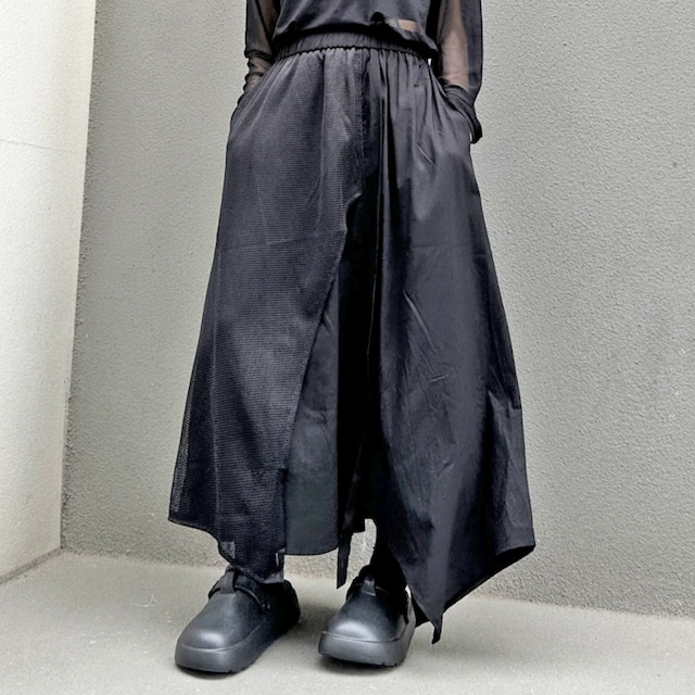 Mesh Layered Asymmetry Skirt 01342