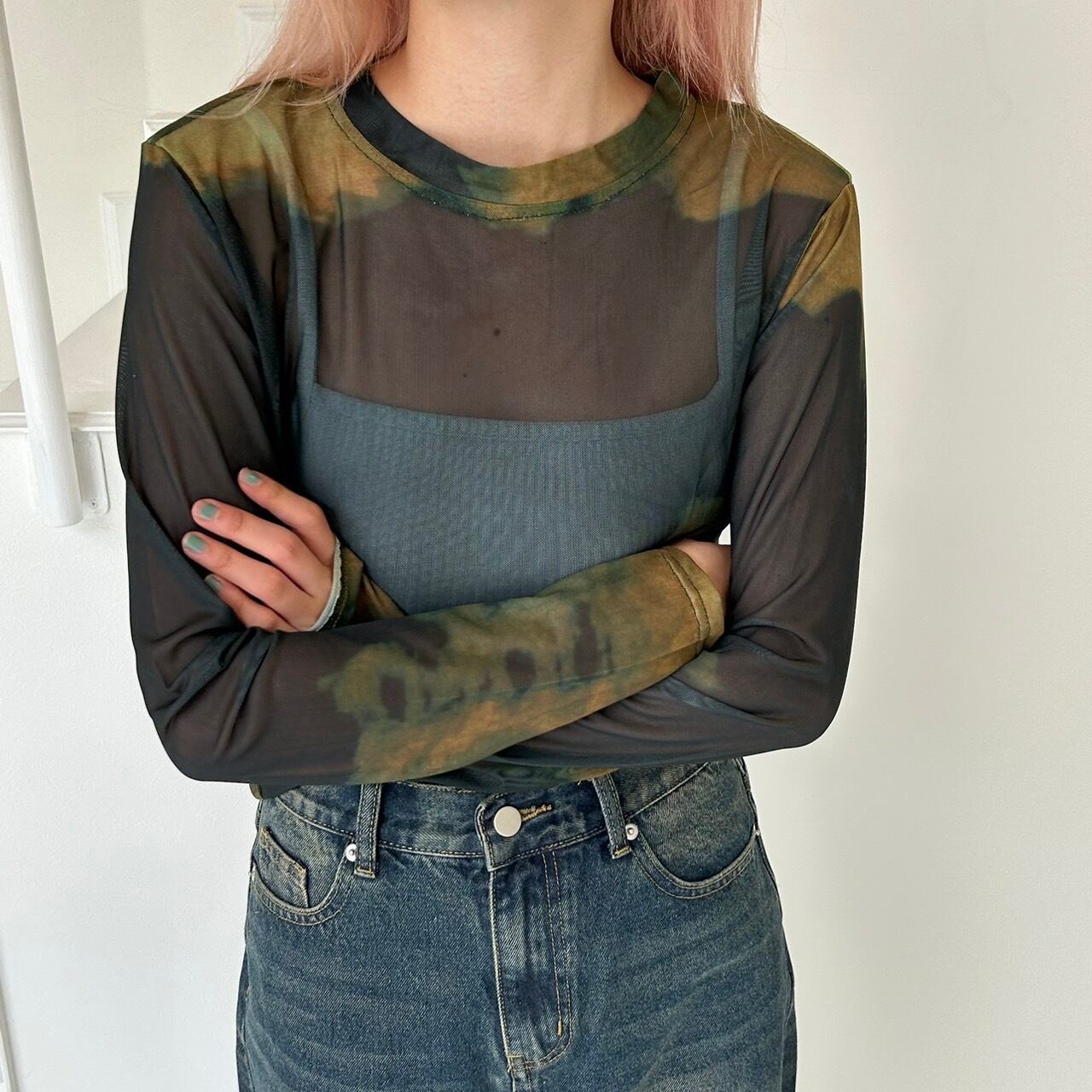 ロングスリーブシアーカットソー_LN03095