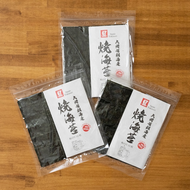 ★令和５年度 新のり★　有明海産一番摘み　焼海苔　全形１０枚×3帖（箱入り）