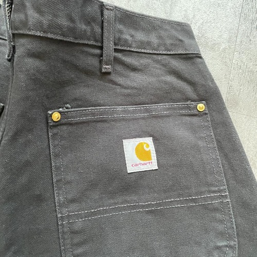 メキシコ製 ブラック ダブルニー Carhartt B01-M 34×36 詳細写真4
