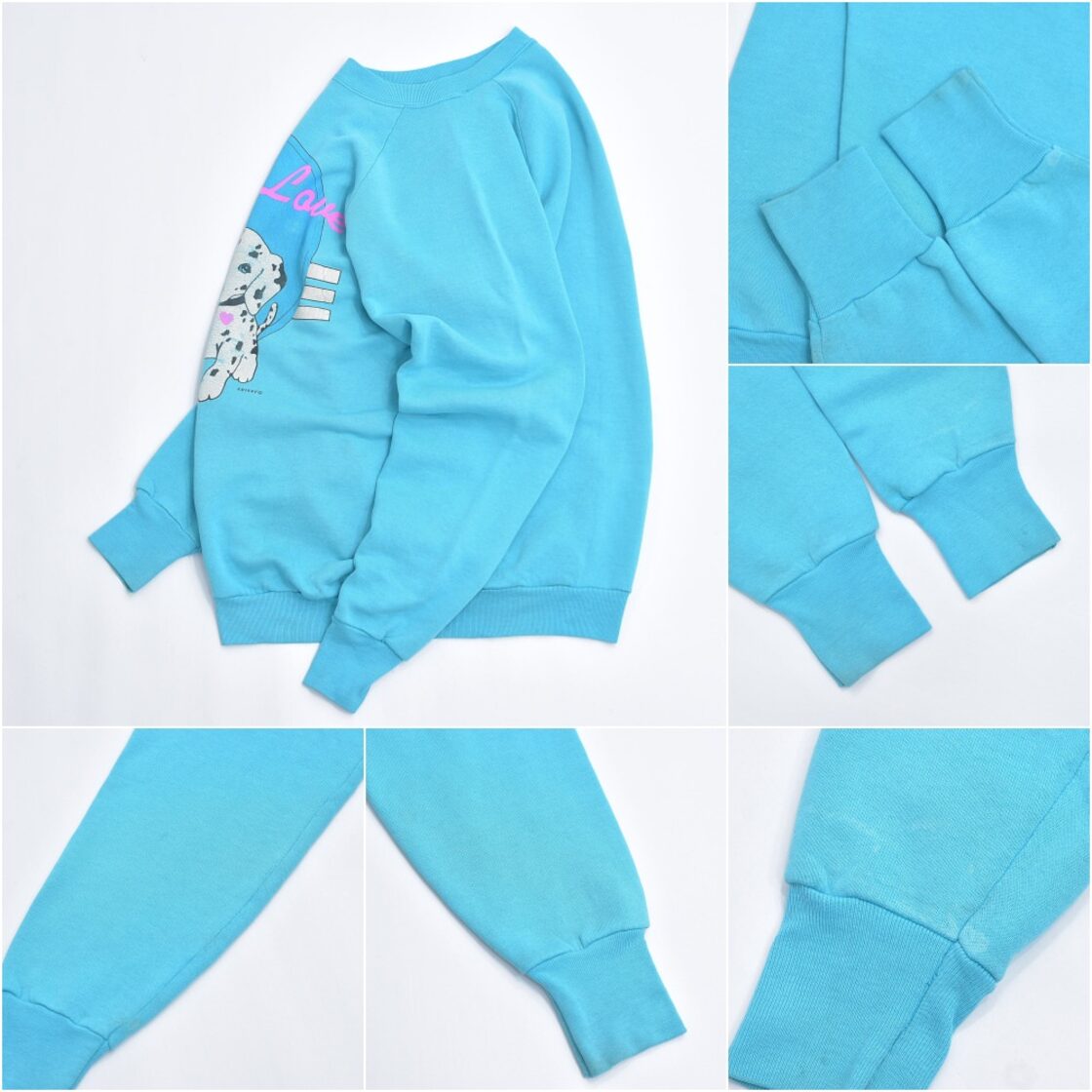 80s FRUIT OF THE LOOM ダルメシアン ドッグプリントスウェット 