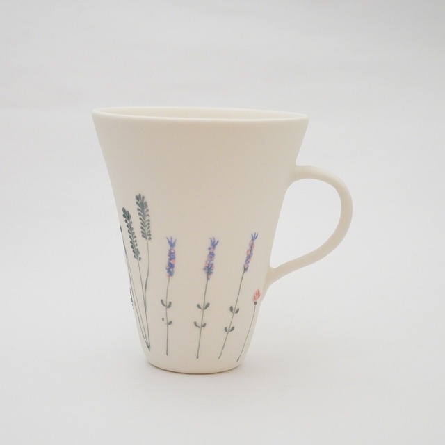 【谷本あゆみ】お花のマグカップ大　1-A