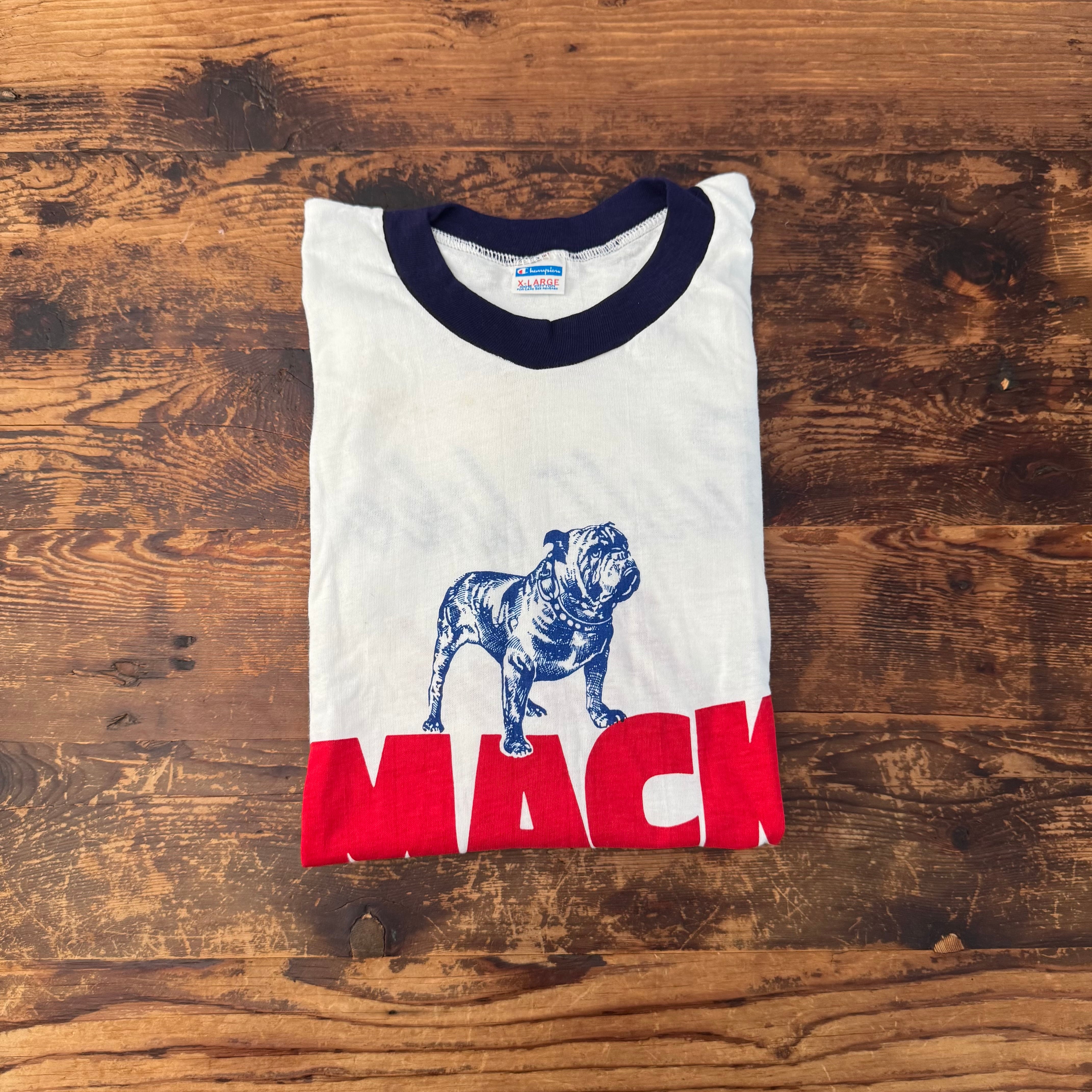 1970's DEADSTOCK "MACK TRUCK" PROMO Ringer Tee by Champion /XL