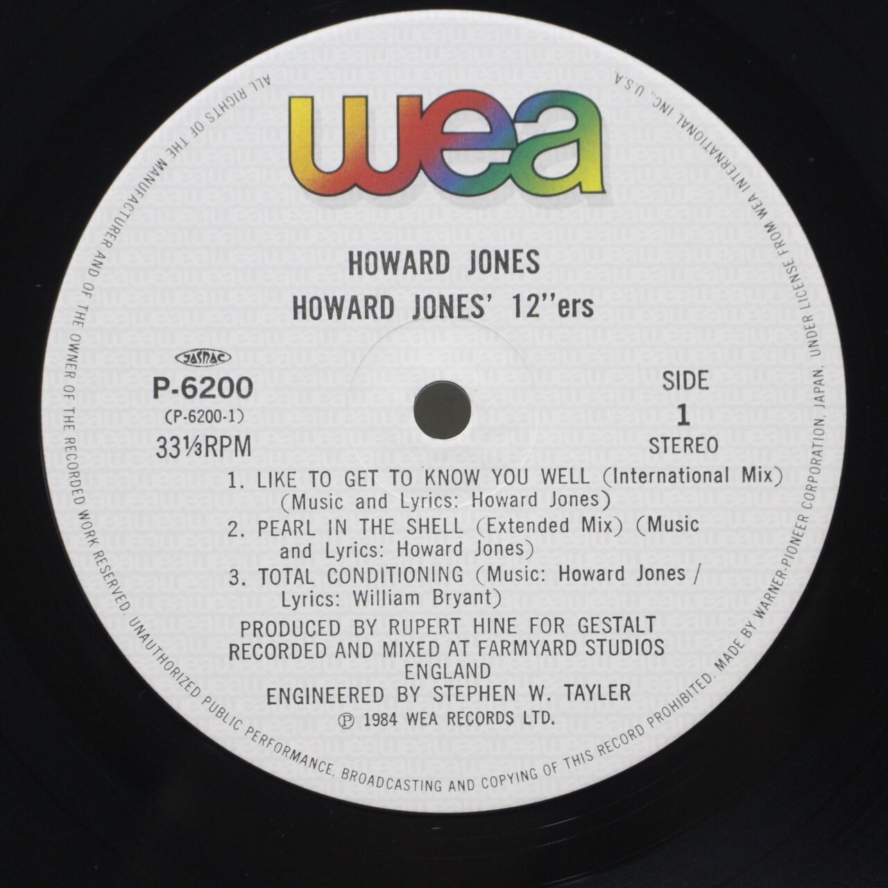 Howard Jones / Howard Jones' 12"Ers [P-6200, PS-1024] - 画像3