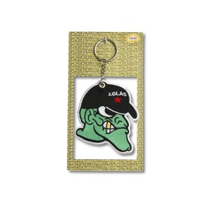LOLA‘S HARDWARE / GOBLIN EMBROIDERY KEYCHAIN / GREEN/BLACK