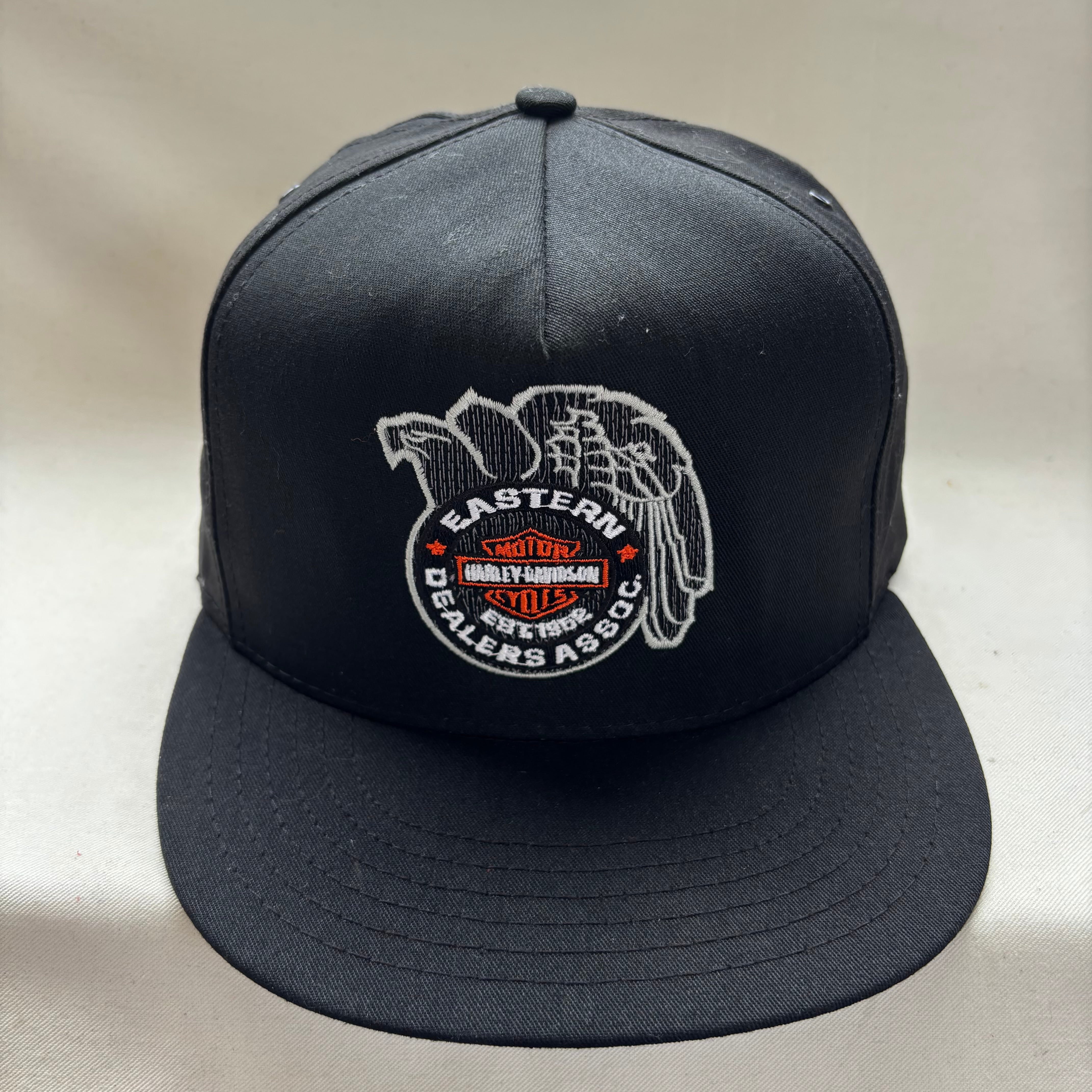 ビンテージ ハーレーダビッドソン キャップ レザーキャップ レザー USA