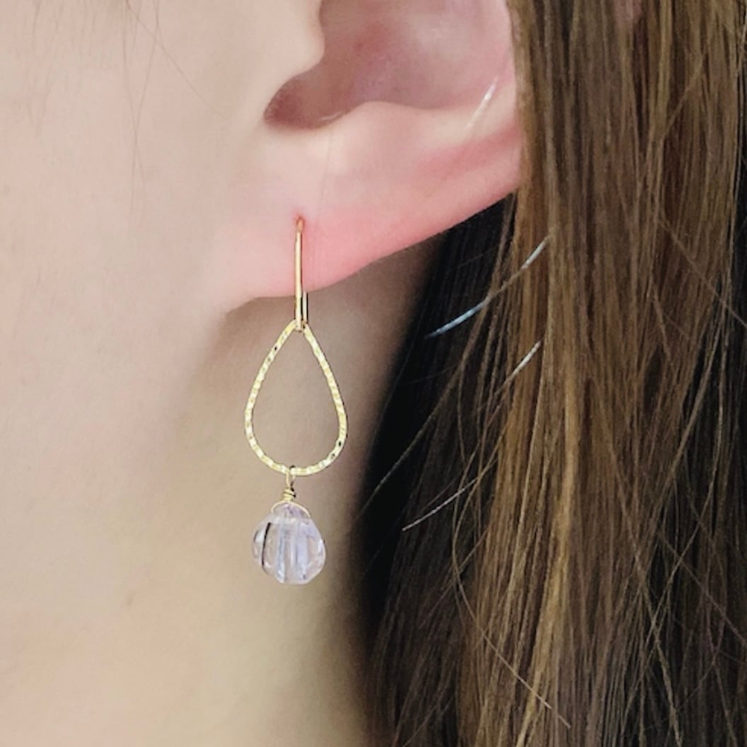 数量限定】72 貝の涙 アメトリン ／ ピアス イヤリング | G☀️BLESS