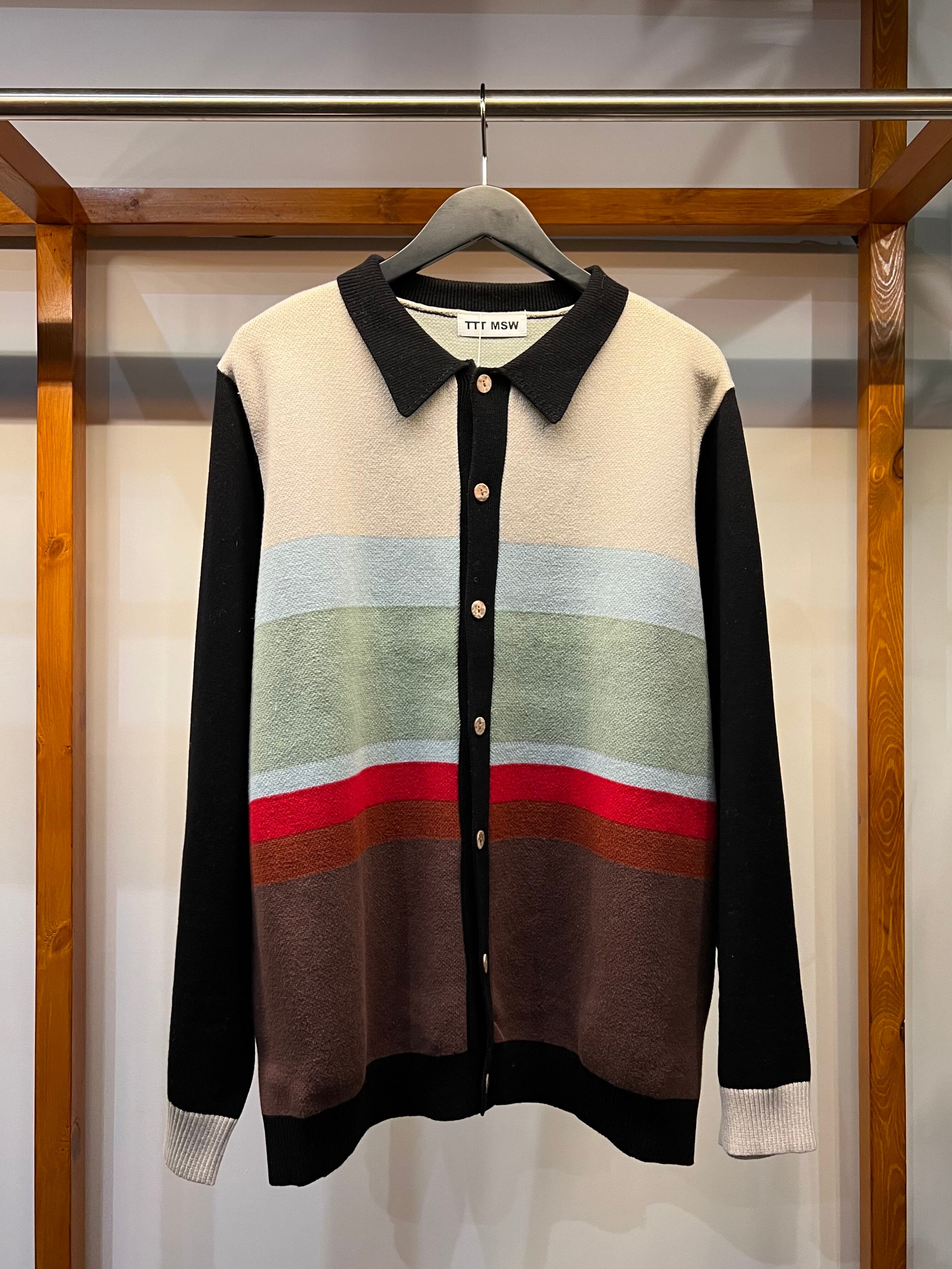 カーディガンTTT MSW 22AW Border Knit Cardigan - vividrgblighting.com