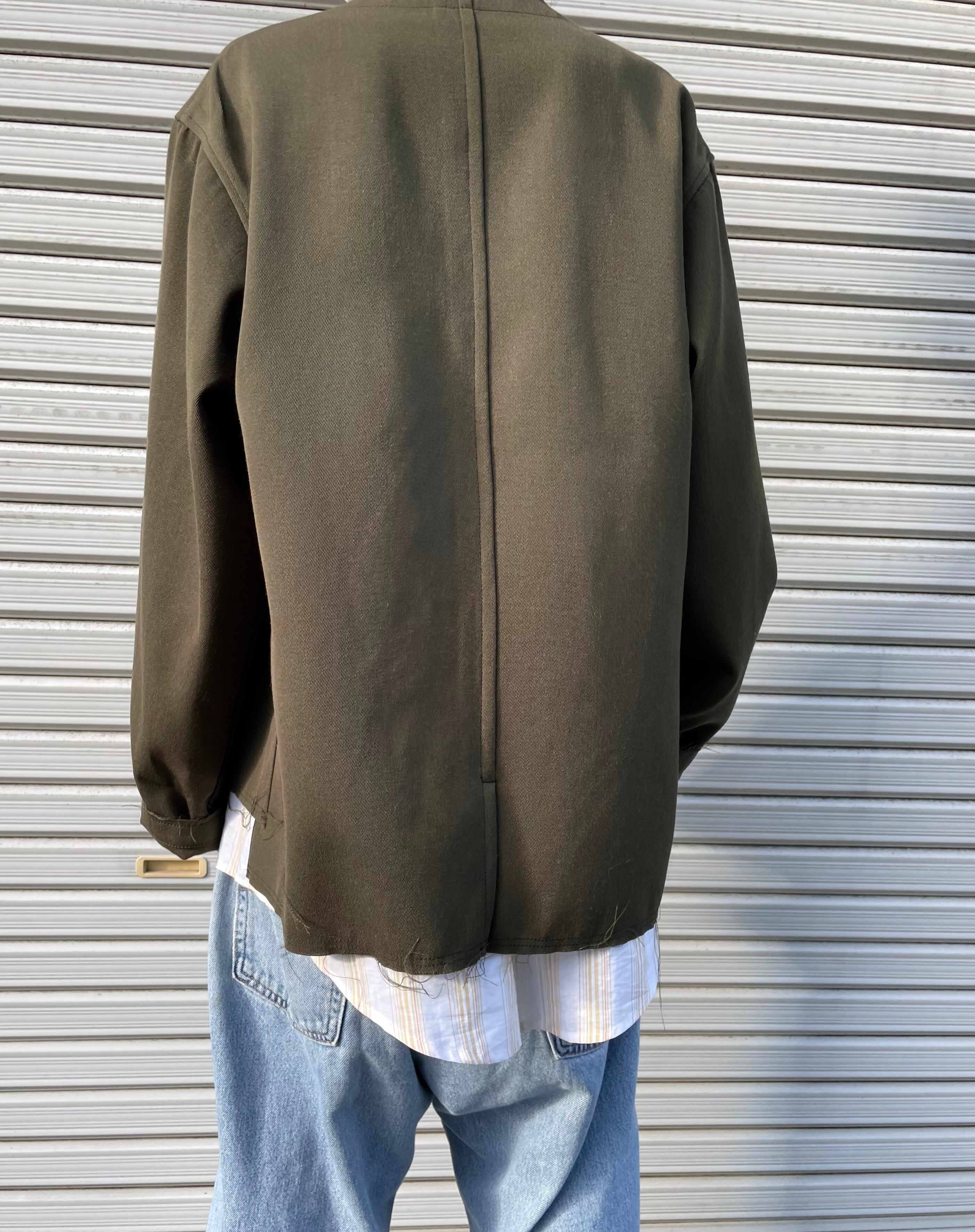 人気 タグ付き khoki H NO COLLAR JACKET ノーカラージャケット