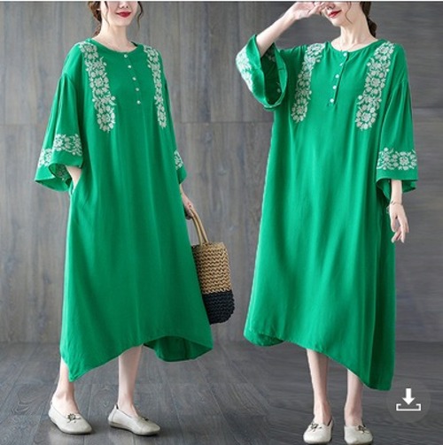 【春夏新作】ファッションワンピース♪グリーン/カーキ2色展開◆#sbioi-2112197