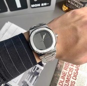 【ICE18】Silverwave Minimalist Timepiece【SILVER×BLACK】