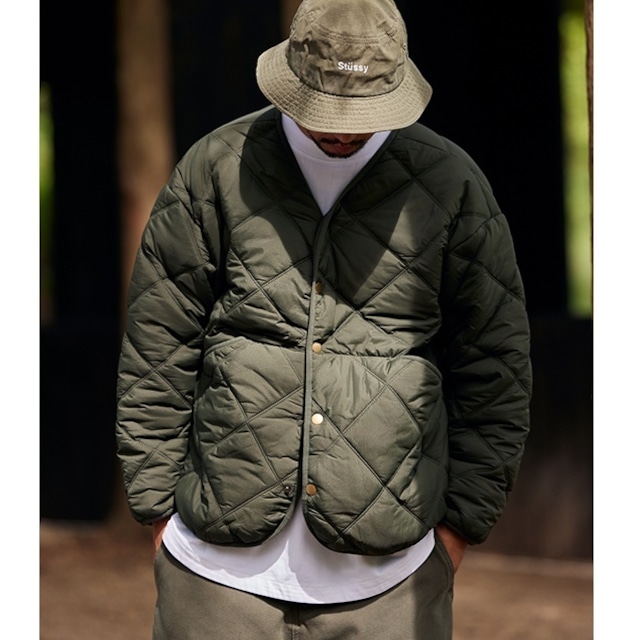 パデットキルティング Vネック ブルゾン a-0722