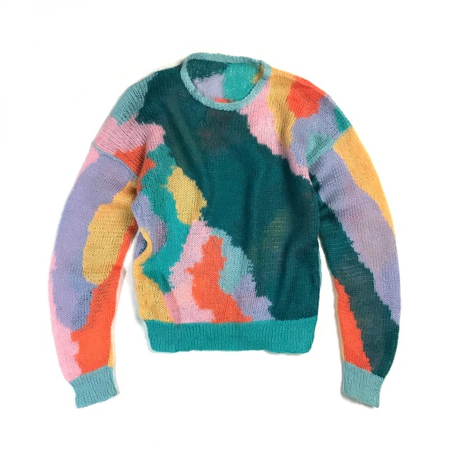 vintage mohair knit multi-color
