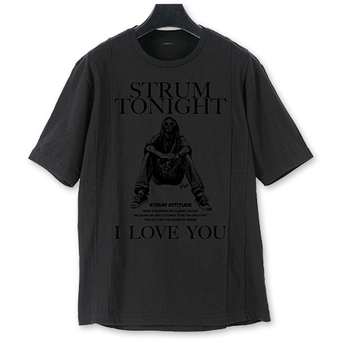 【STRUM　ストラム　アパレル　ウェア】I LOVE YOU/クルーネック ワイドTシャツ/30/- ナチュラルソフト天竺【送料無料】