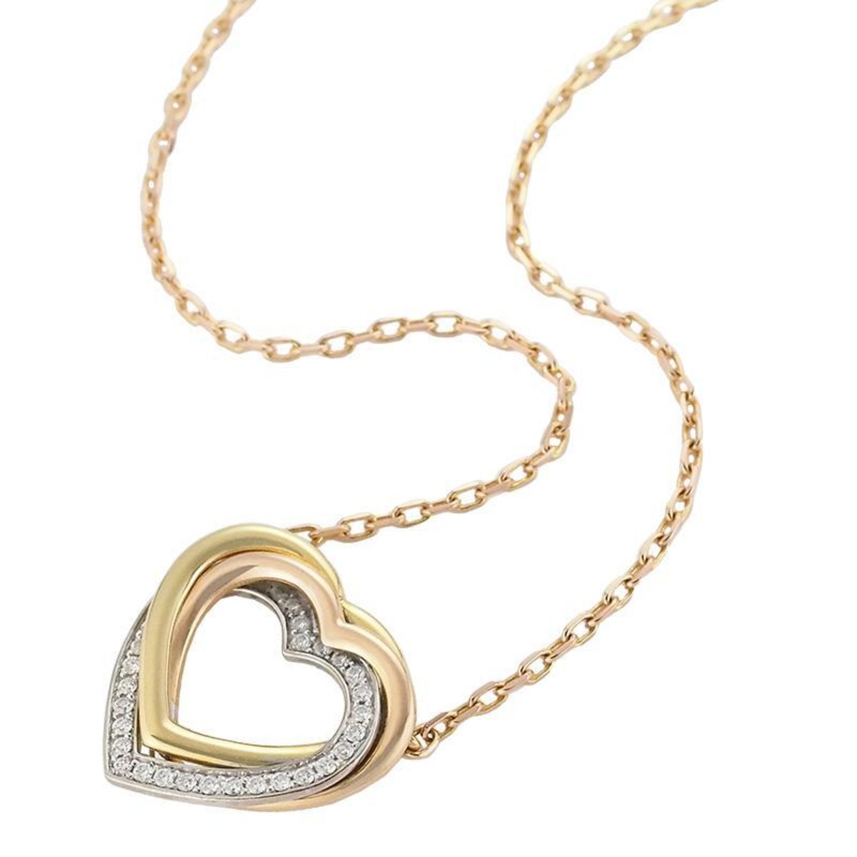 カルティエ Cartier トリニティ ハート ダイヤモンド ネックレス 