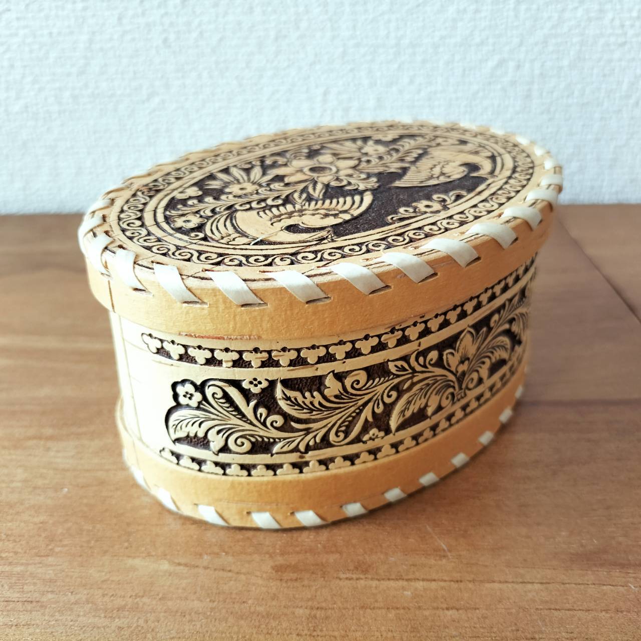 ヴィンテージ 北欧雑貨 【ベレスタ】 ロシア 白樺 小物入れ ボックス