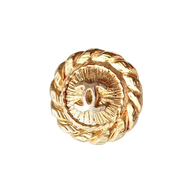 【VINTAGE CHANEL BUTTON】アンティークフレーム ゴールドボタン 16mm C-26070