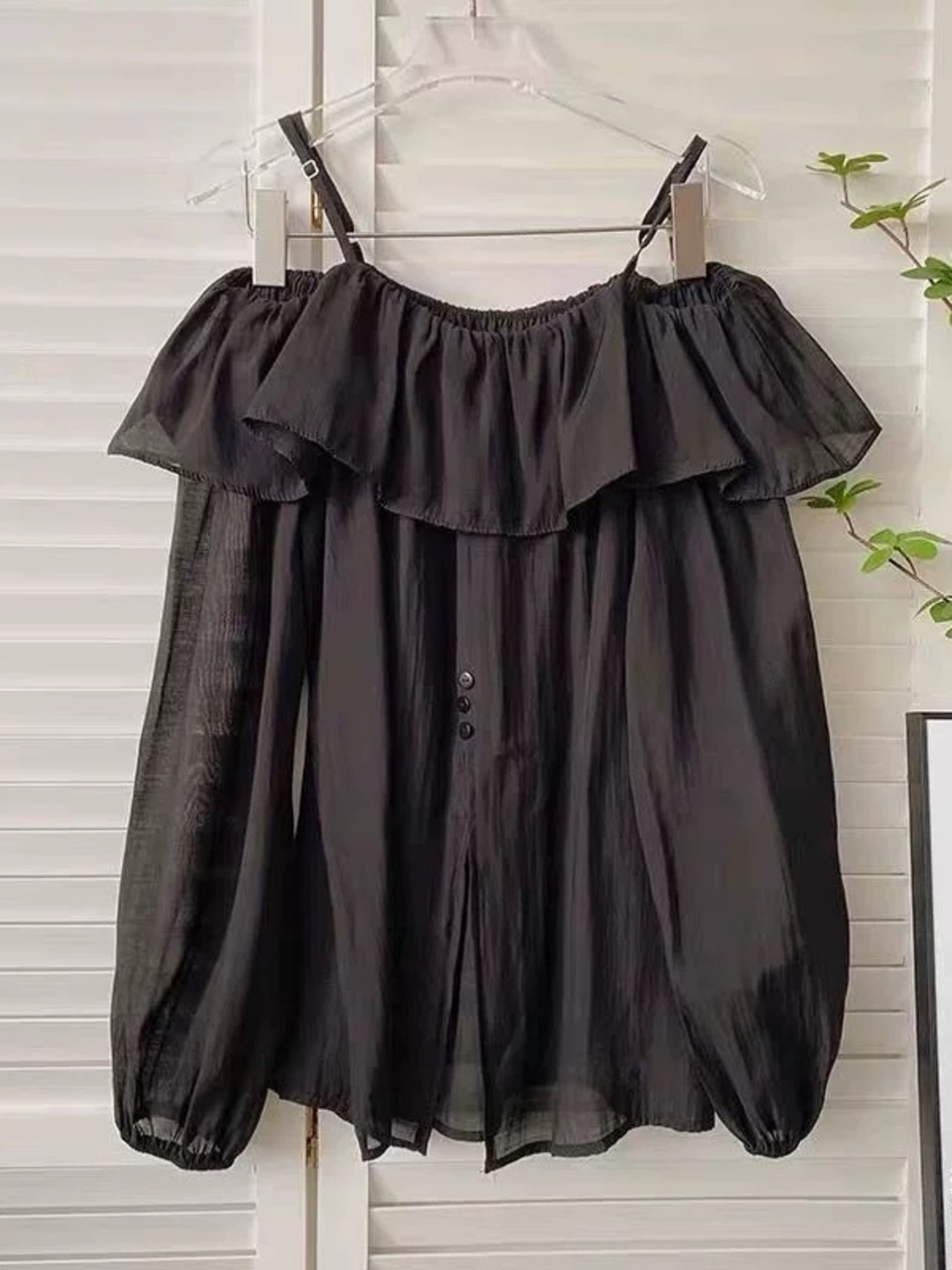 オフショルオーバーブラウス D1291