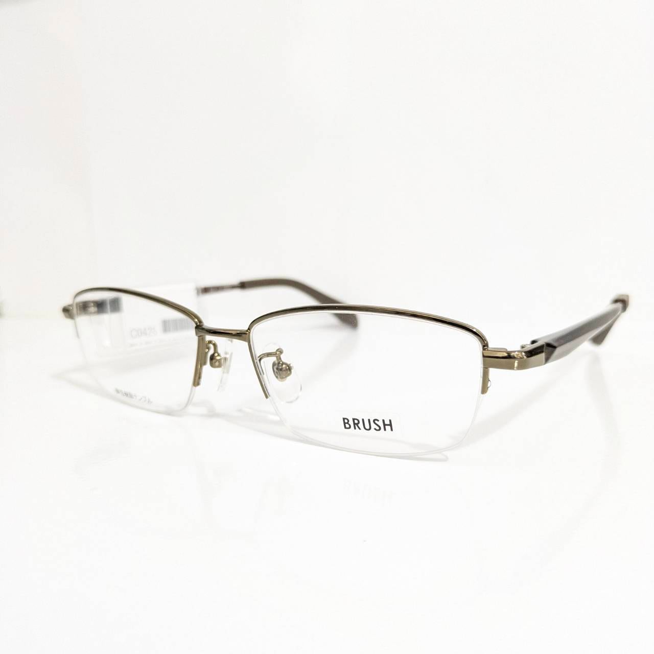 【BRUSH】スクエアナイロールフレーム ブラウン