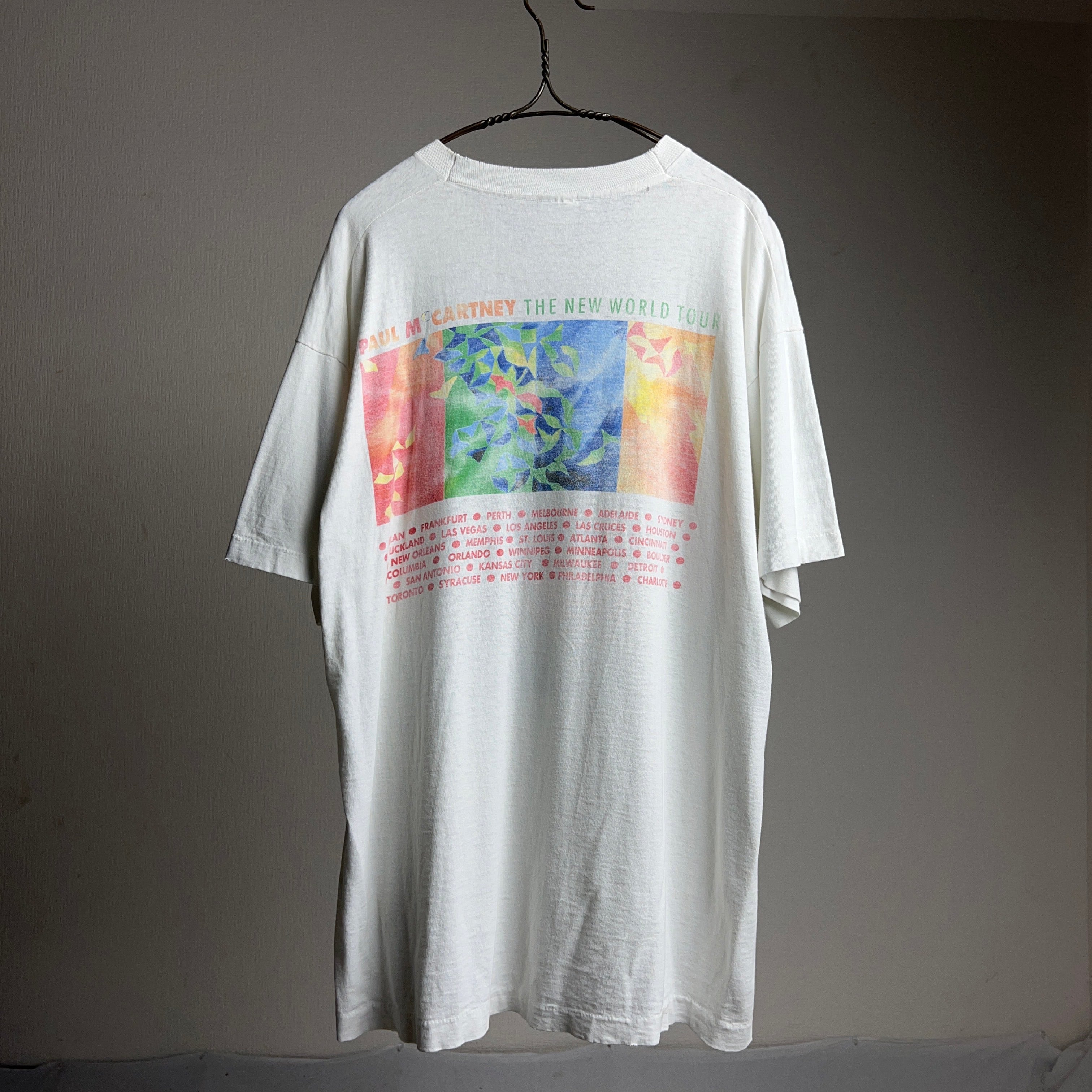 93年 PAUL McCARTNEY THE NEW WORLD TOUR T-shirt 【TA042304】【送料 ...
