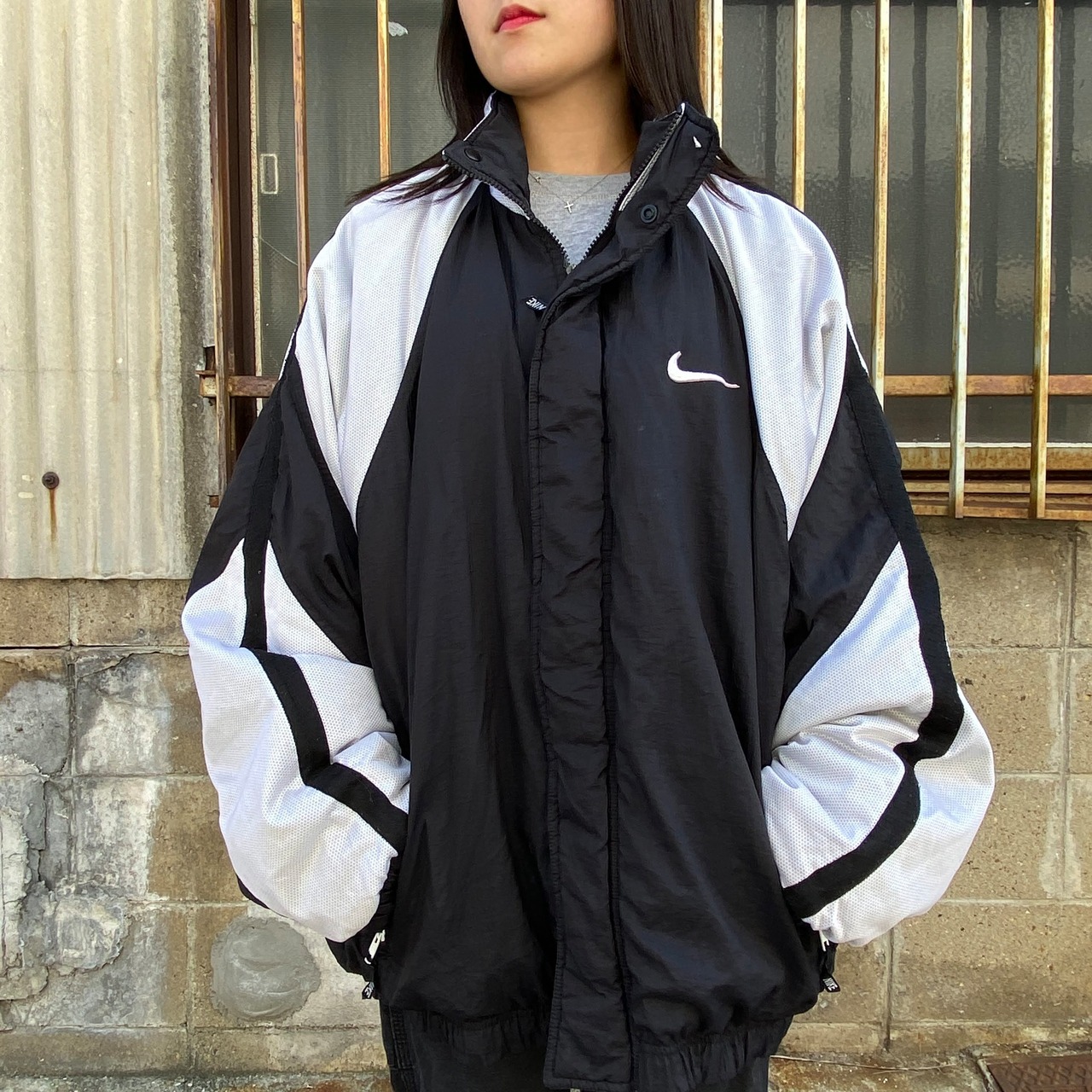 90年代 NIKE ナイキ ビッグスウォッシュ 刺繍ロゴ 中綿 ナイロン  