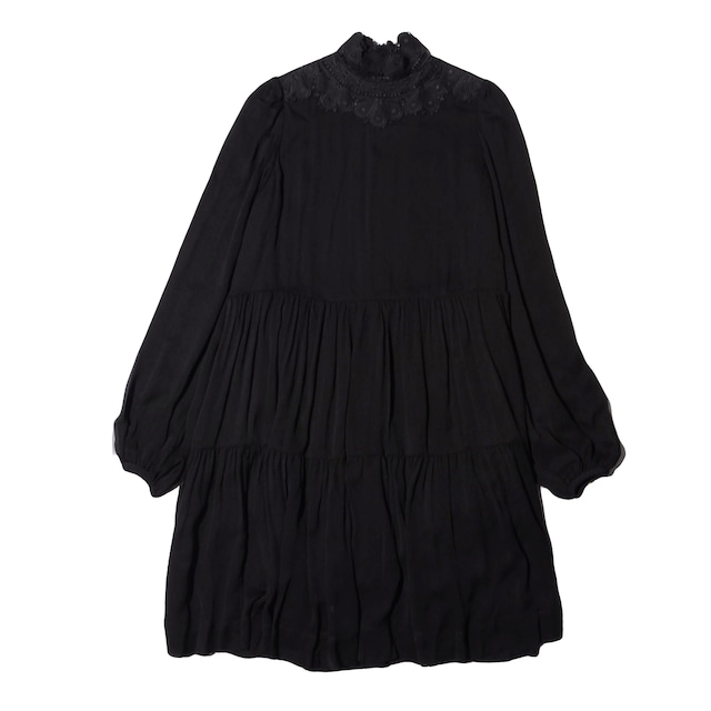 vanessa bruno    silk chiffon  black dress