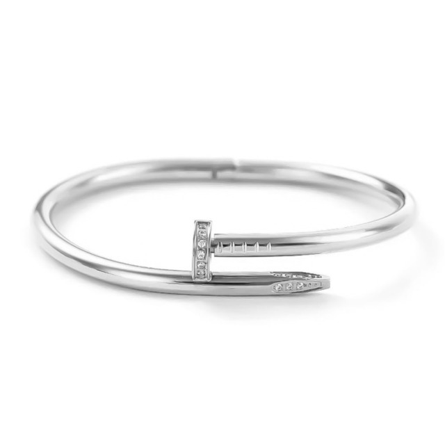 zirconia nail bangle［silver］#b04