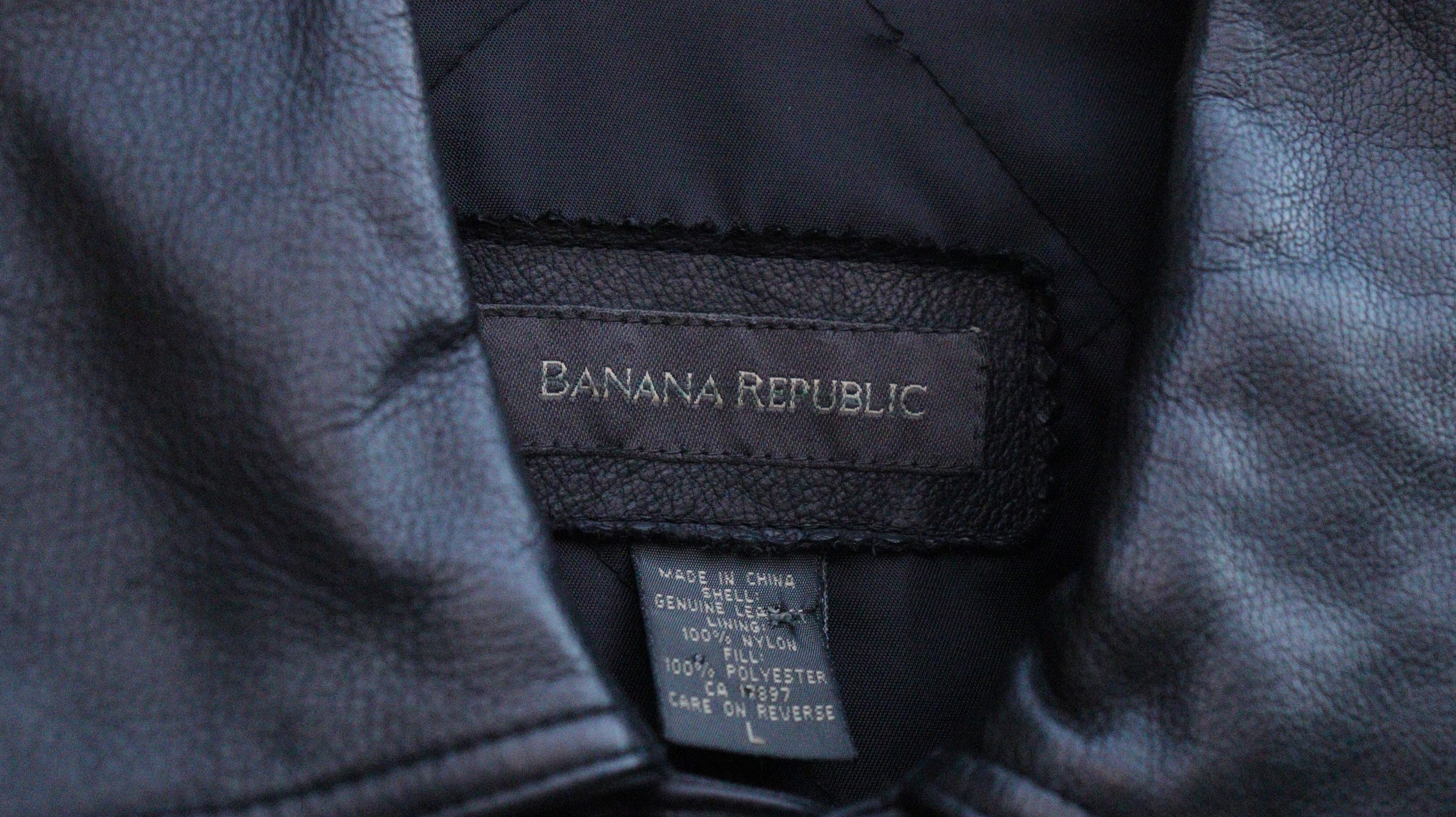 00's BANANA REPUBLIC leather car coat. | 古着屋十人十色