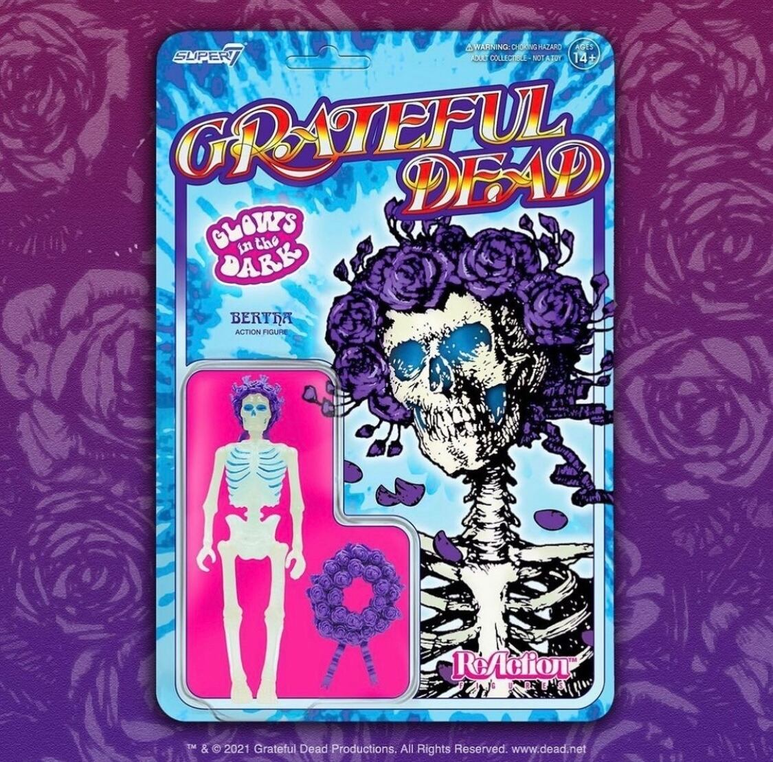 グレイトフルデッド　タートルライト GRATEFUL DEAD REACTION FIGURE - BERTHA (GLOW) | LIVIN' LARGE WEB STORE