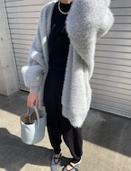 【25aw】Viscose Over-fit Cardigan_Light-Gray